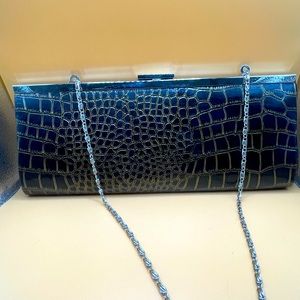 Vintage faux croc clutch